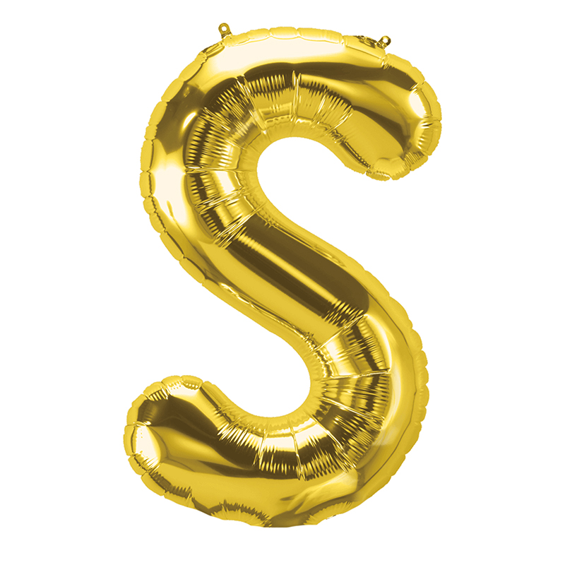 16in Foil Balloon Gold Letter S