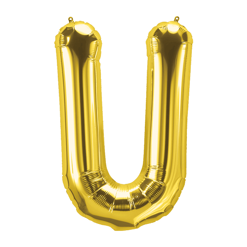 16in Foil Balloon Gold Letter U