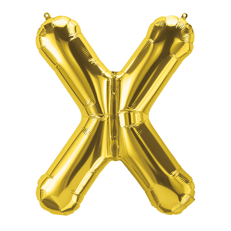 16in Foil Balloon Gold Letter X