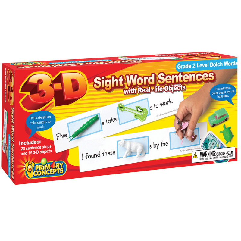 3-D Sight Word Sentences Grade 2