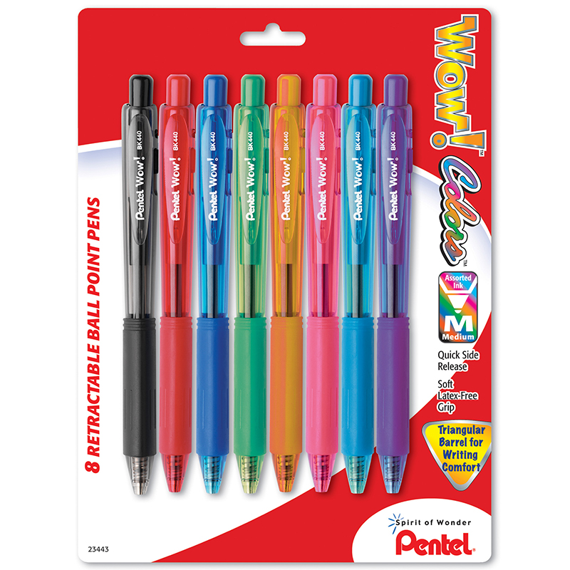 (6 Pk) Pentel 8 Per Pk Wow Retract