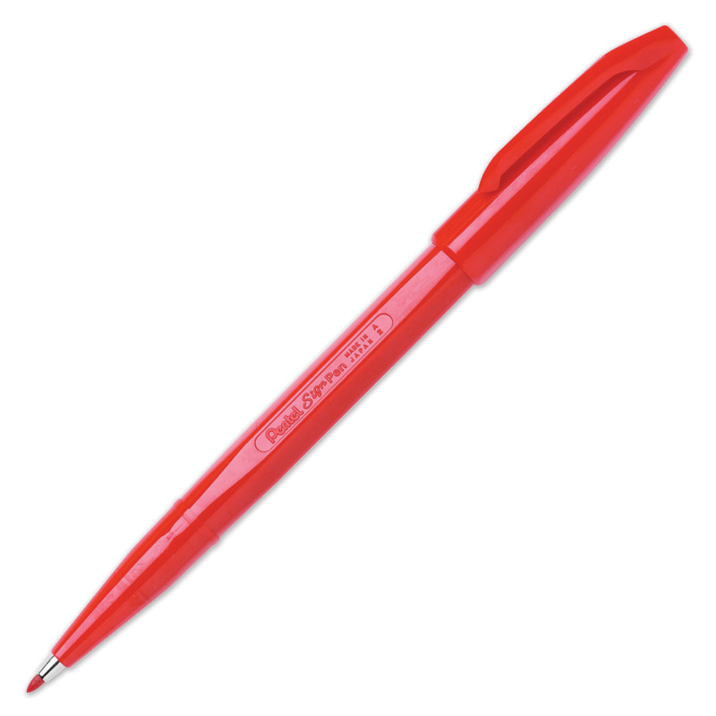 Pentel Sign Pen Red