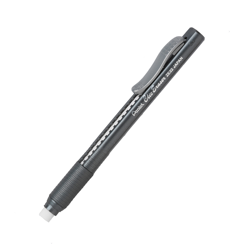 Pentel Clic Erasers Grip Black