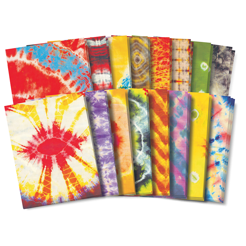 (3 Pk) Tie Dye Paper 16 Designs 32