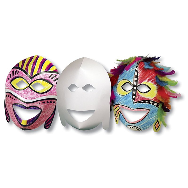 (3 Pk) Roylco African Masks 20 Per