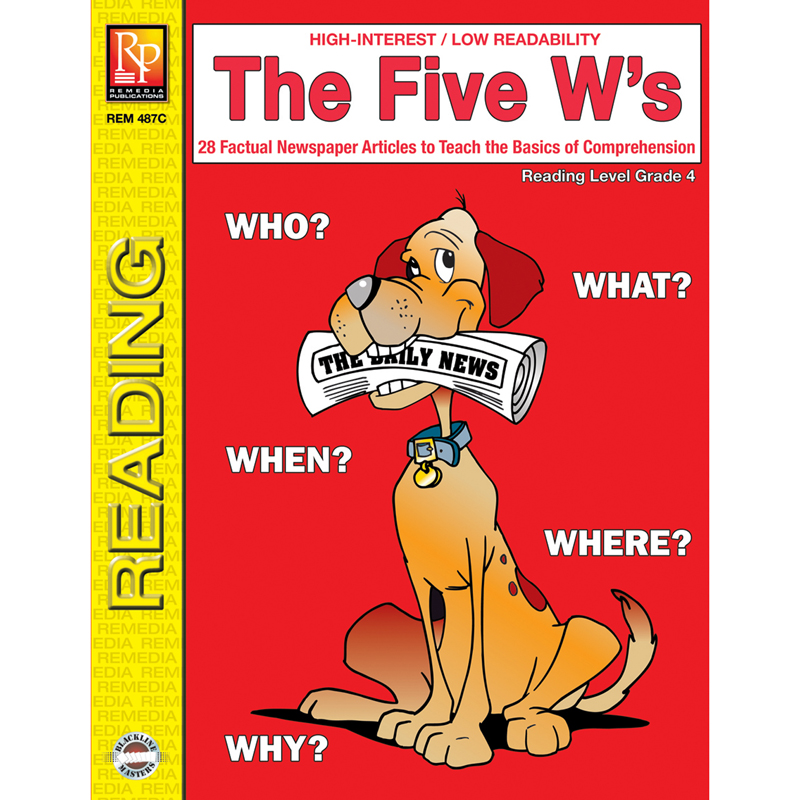 The 5 Ws 4th Gr Reading Level