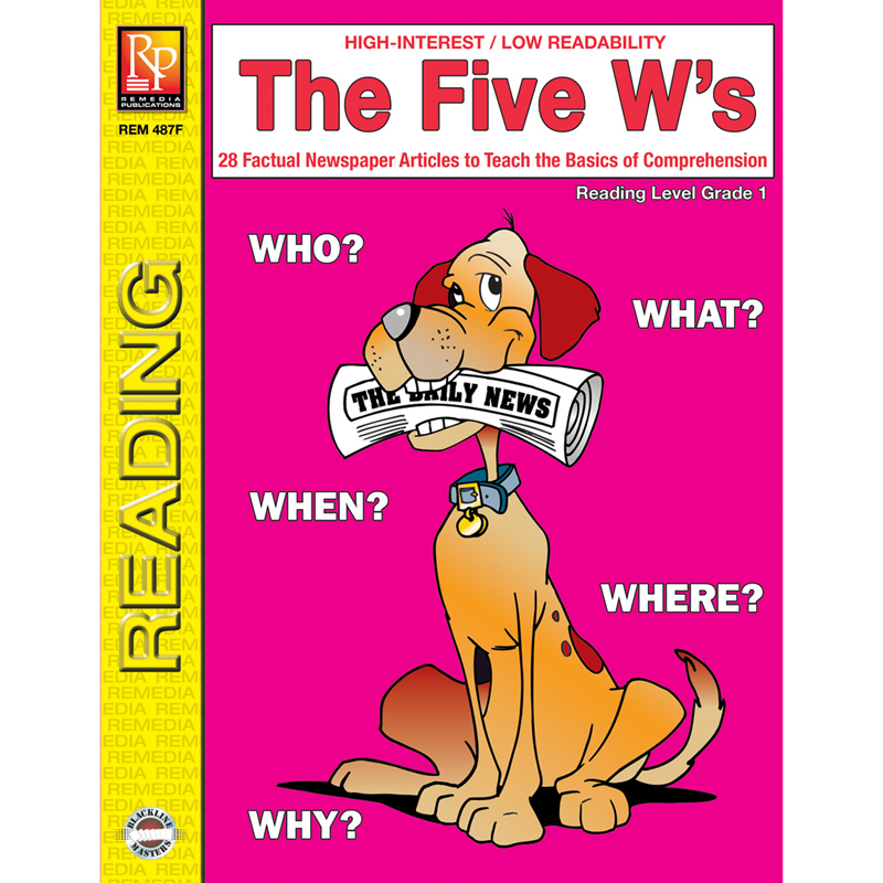 The 5 Ws 1st Gr Reading Level