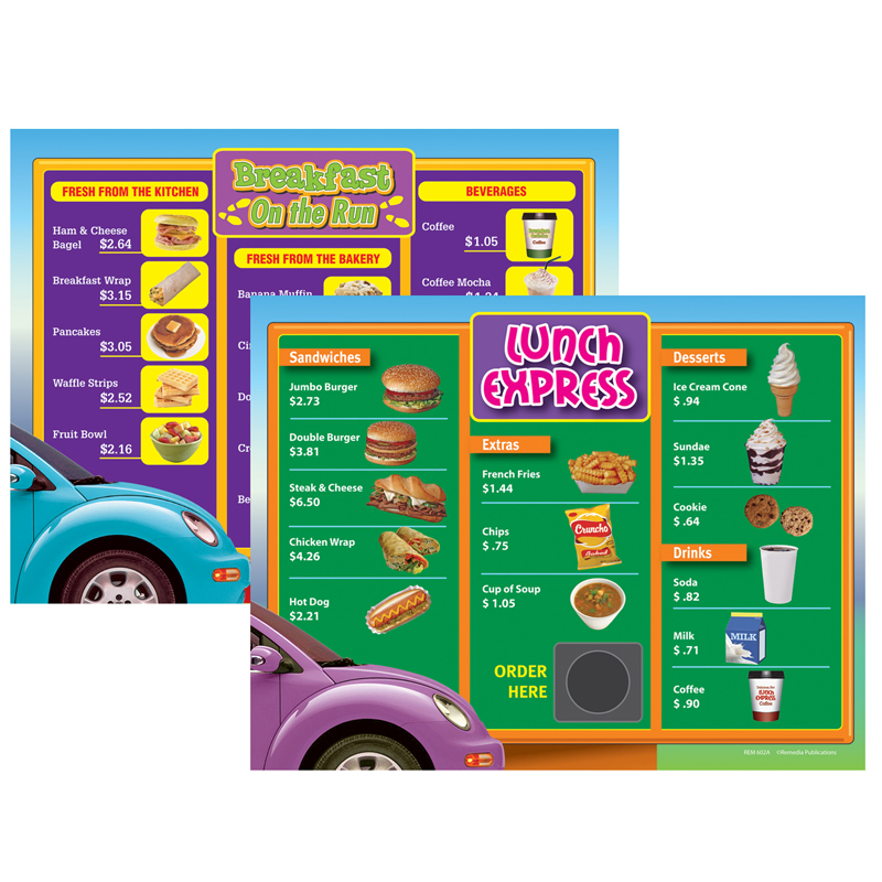 Drive Thru Menu Math 6pk Extra