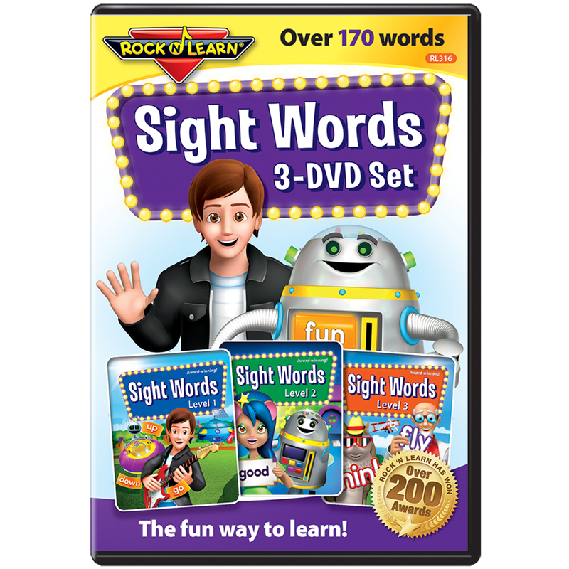 Rock N Learn Sight Words 3 Dvd Set
