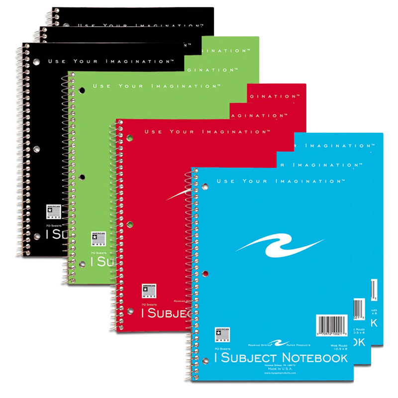 (12 Ea) Spiral Notebook 1 Subject