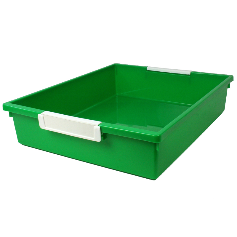 6 Qt Green Tattle Tray W Label Hold