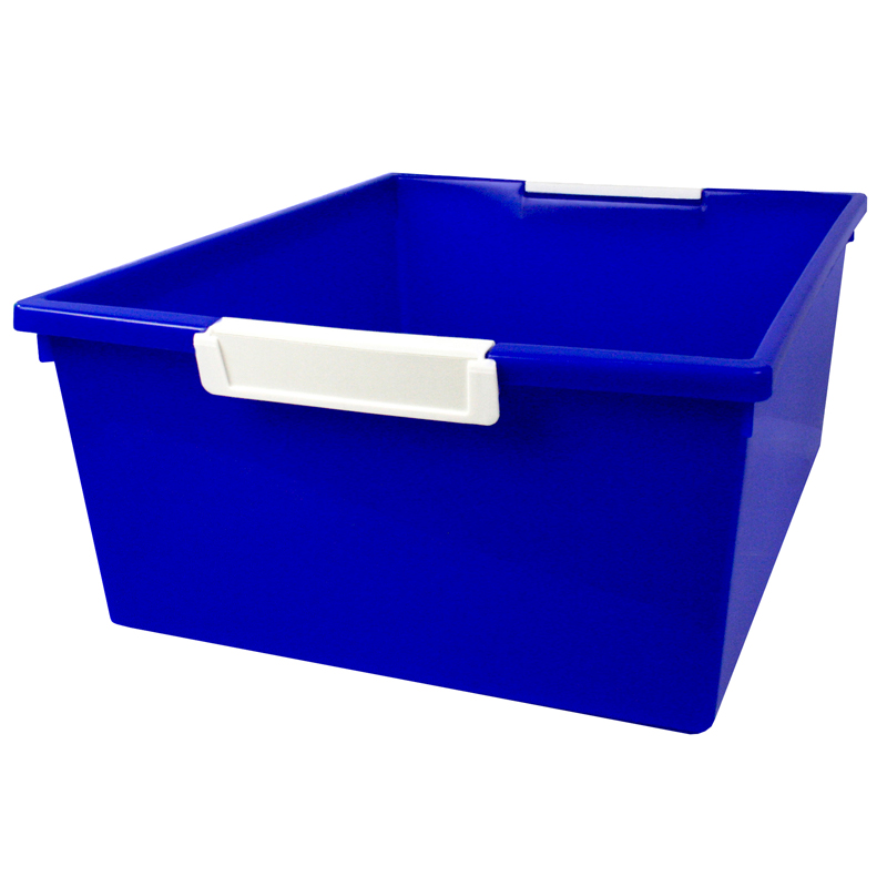 12qt Blue Tattle Tray W Label Hold