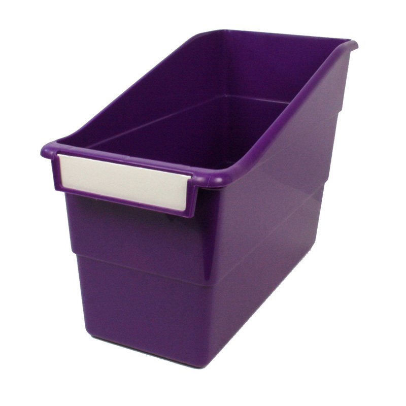 Purple Shelf File With Label Holder