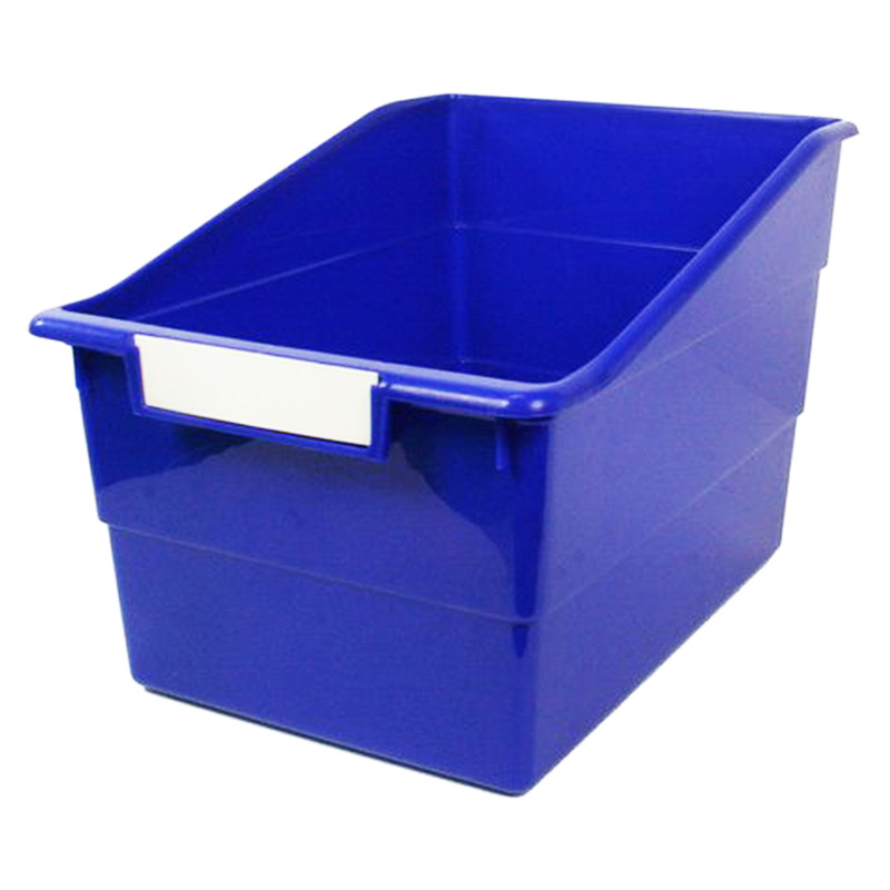 Wide Blue File With Label Holder