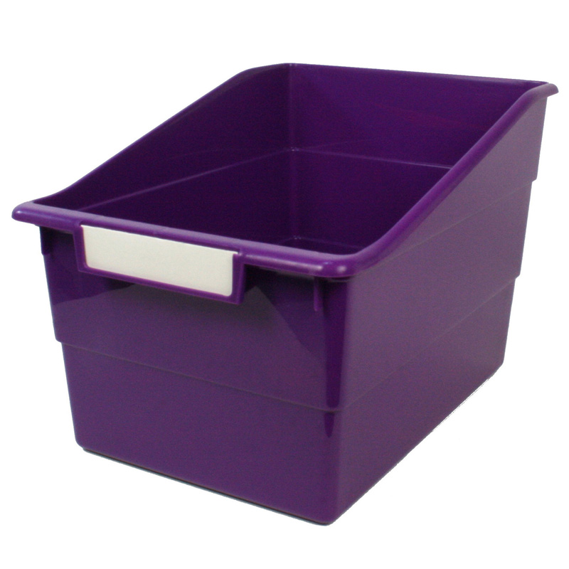 Wide Purple File With Label Holder