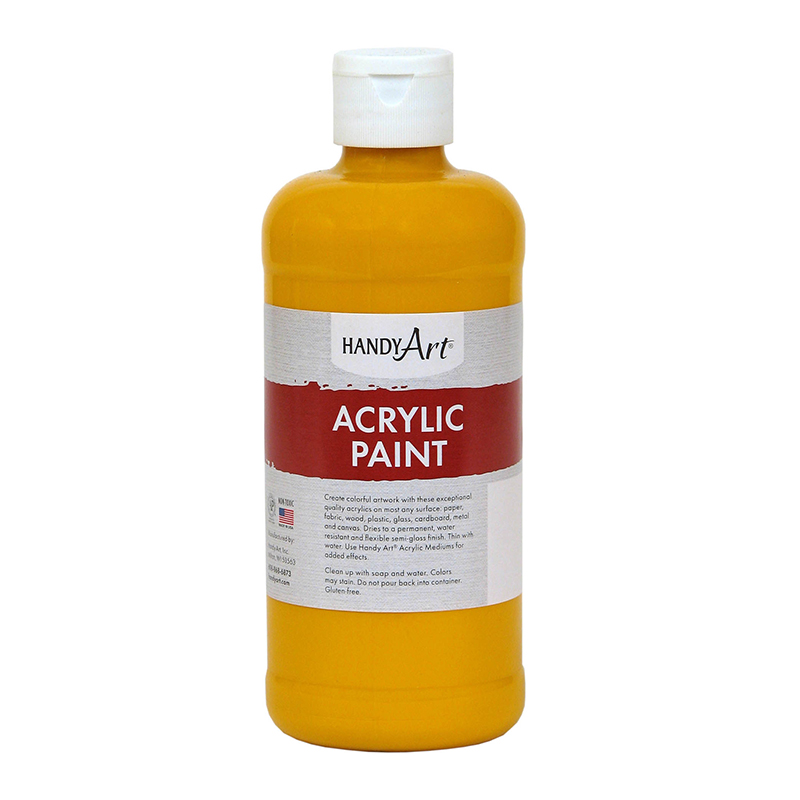 (3 Ea) Acrylic Paint 16 Oz Deep Ylw