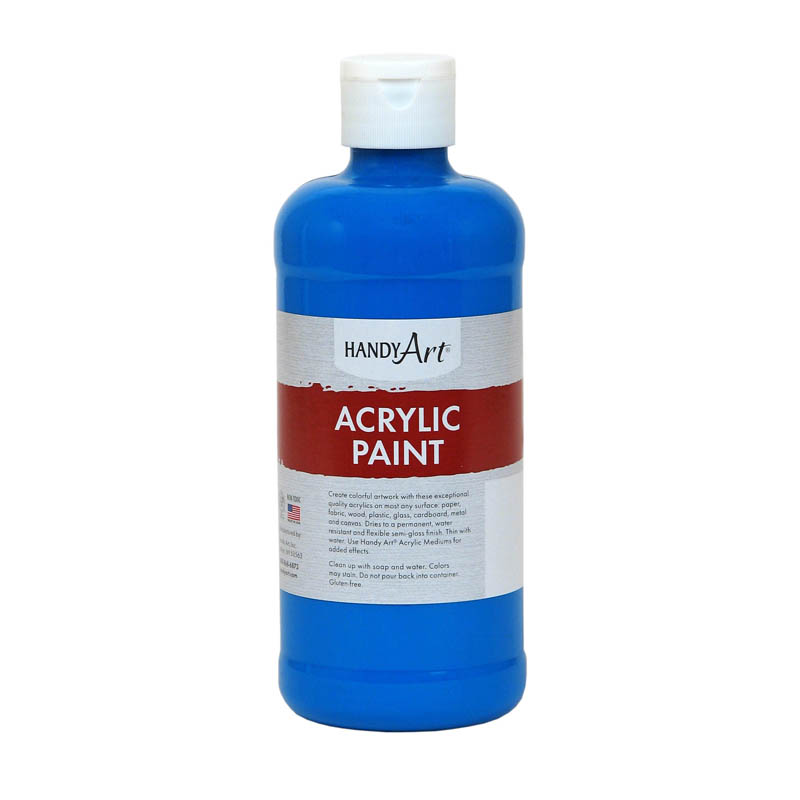 (3 Ea) Acrylic Paint 16 Oz Cobalt