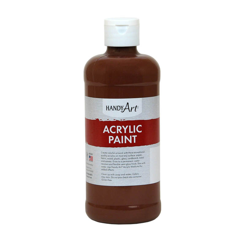 (3 Ea) Acrylic Paint 16 Oz Burnt