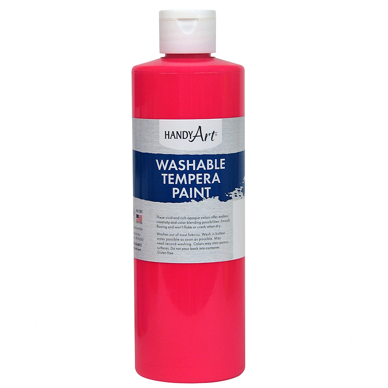 (3 Ea) Fluorescnt Pnk Tempera Paint