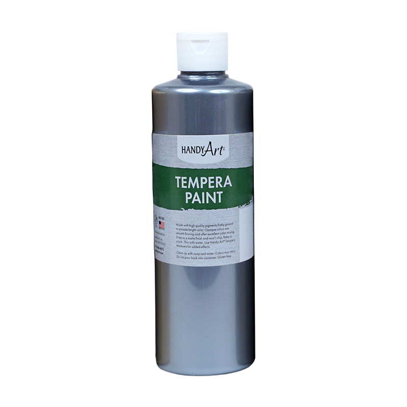 16oz Metallic Silver Tempera Paint