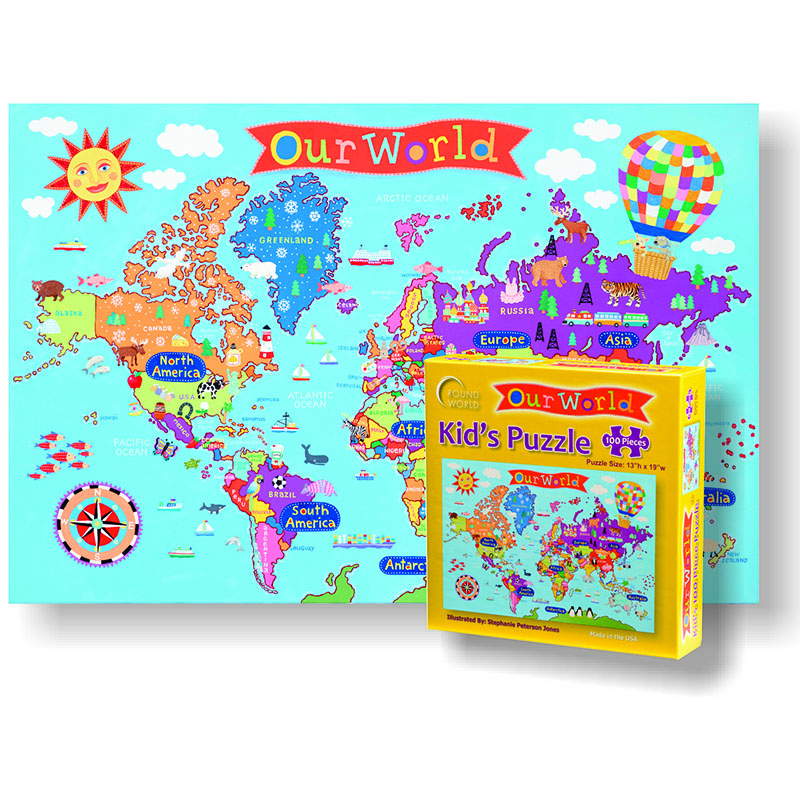 World Jigsaw  Puzzle For Kids