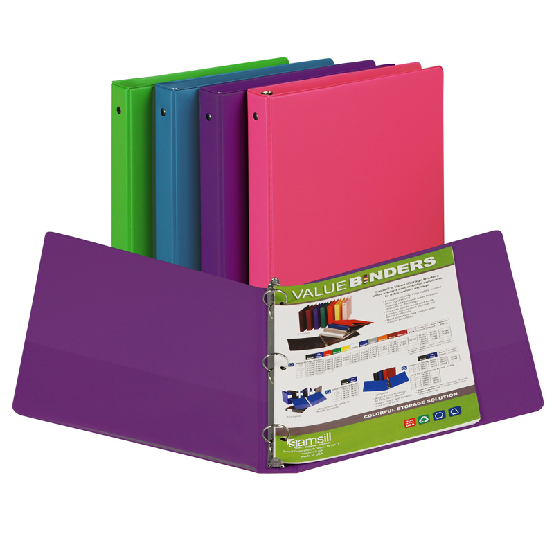 (12 Ea) Fashion Color Binder 1in