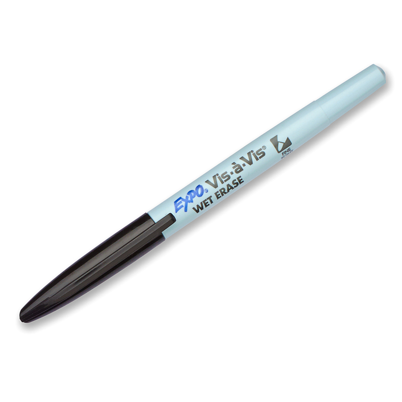 (24 Ea) Marker Vis A Vis Fine Black