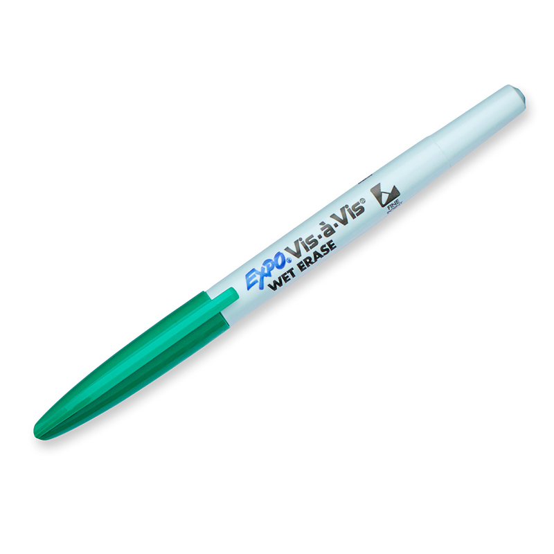 (12 Ea) Marker Vis A Vis Fine Green