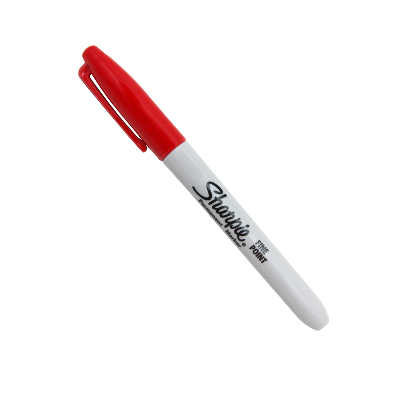 (24 Ea) Marker Sharpie Fine Red