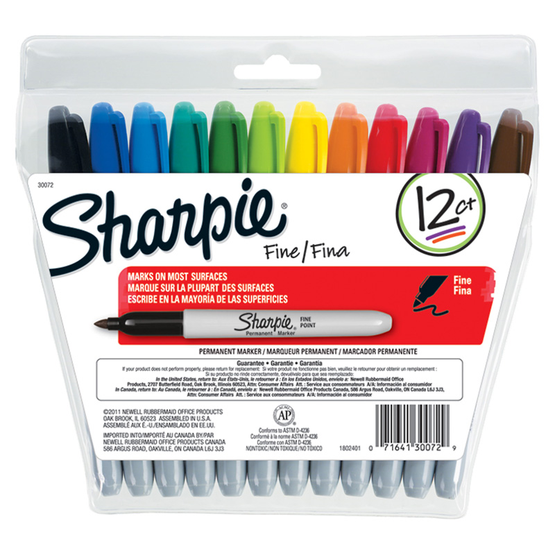 Sanford Sharpie Fine 12-Color Set