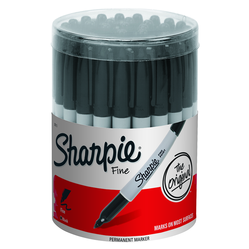 Sharpie Fine Black 36ct Canister