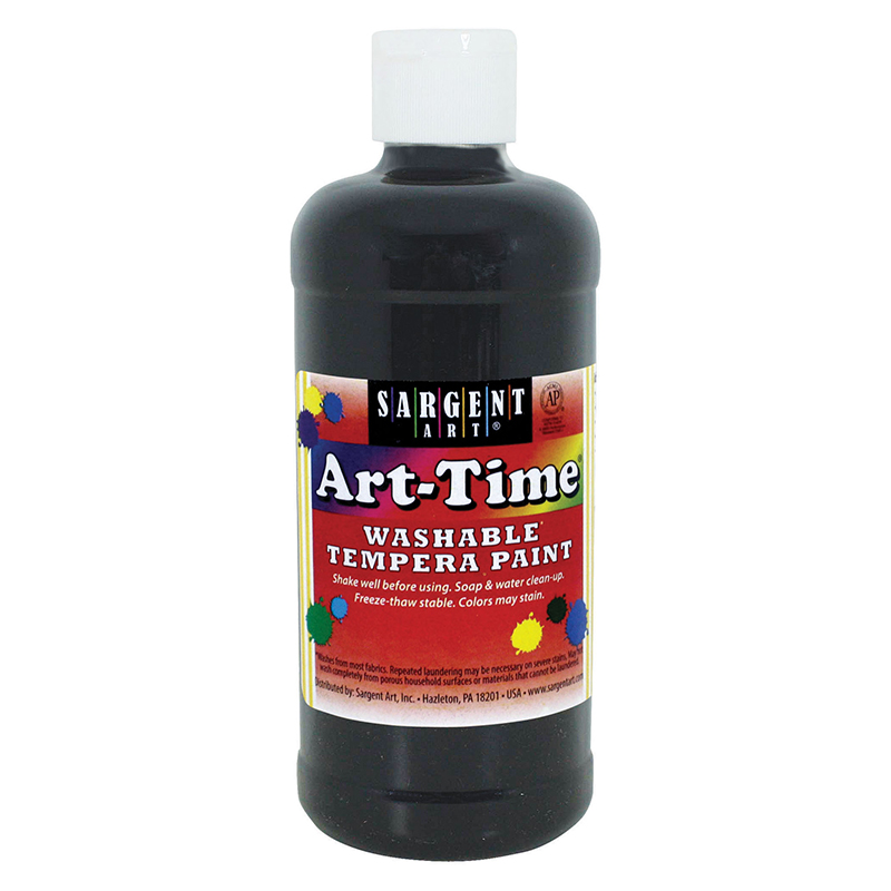 Black Art-Time Washable Paint 16 Oz