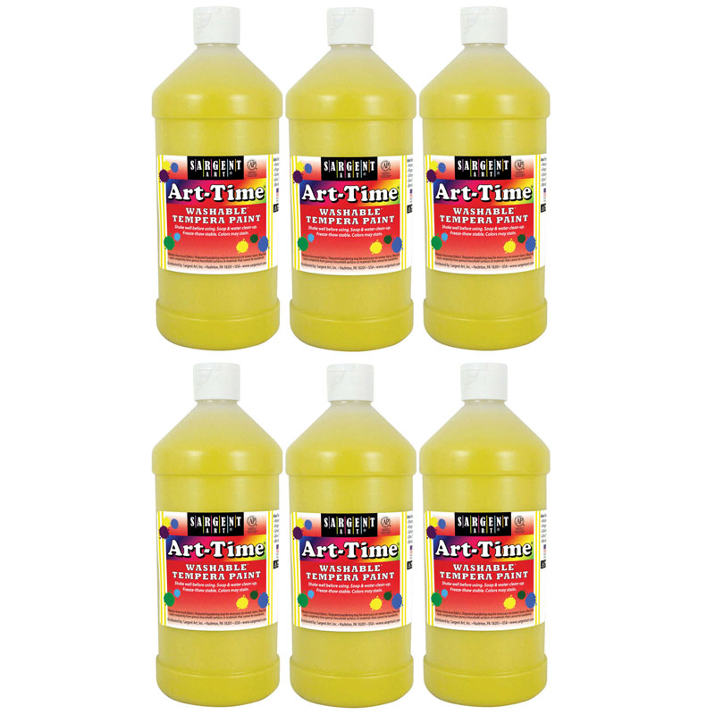(6 Ea) Yellow Art-Time Washable