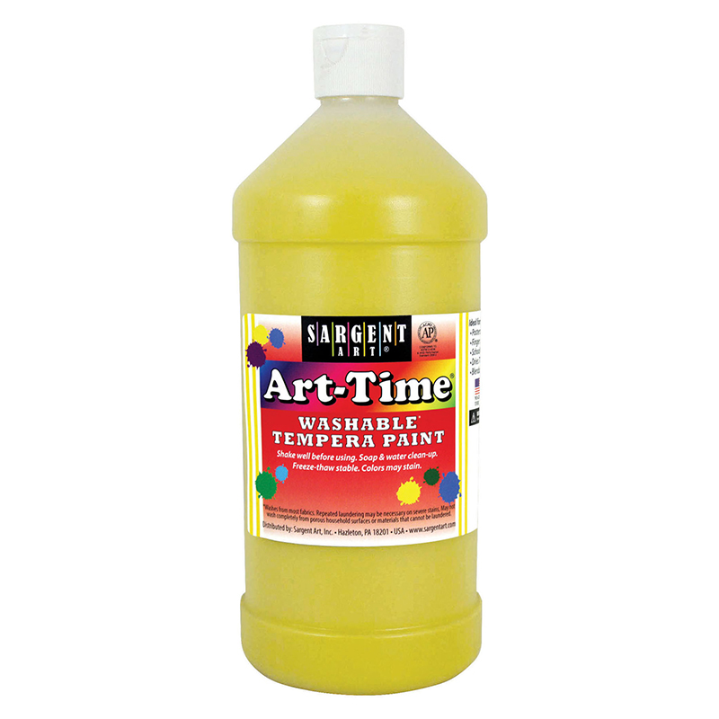 Yellow Art-Time Washable Paint 32oz