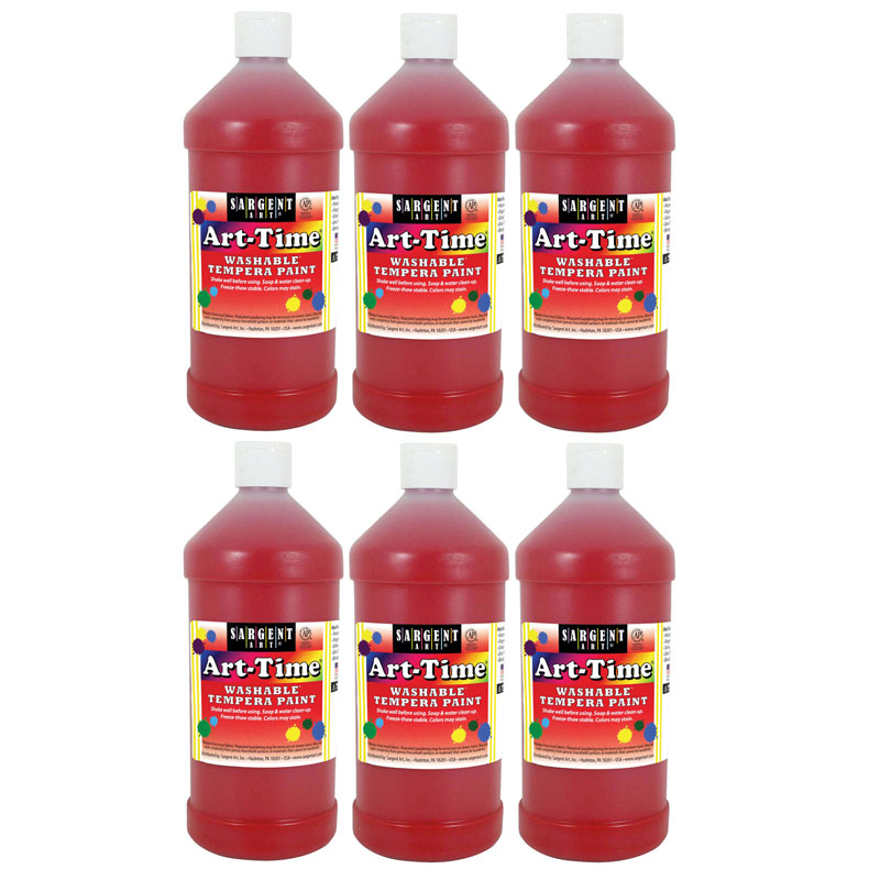 (6 Ea) Red Art-Time Washable