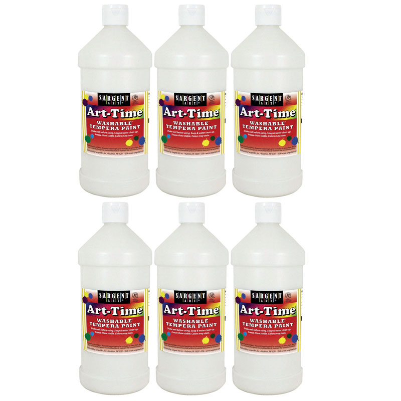 (6 Ea) White Art-Time Washable