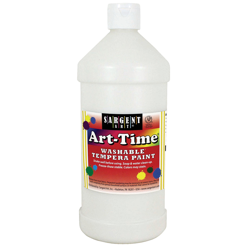 White Art-Time Washable Paint 32 Oz