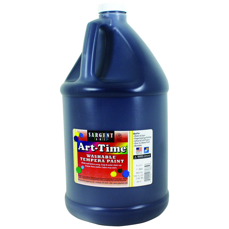 Black Art-Time Washable Paint Glln