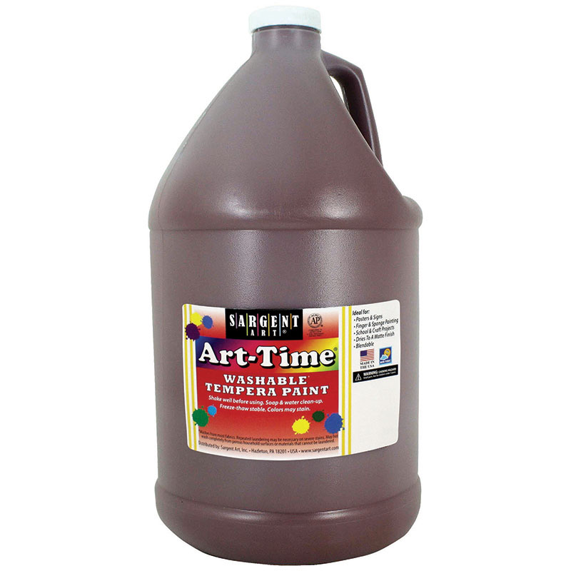 Brown Art-Time Washable Paint Glln