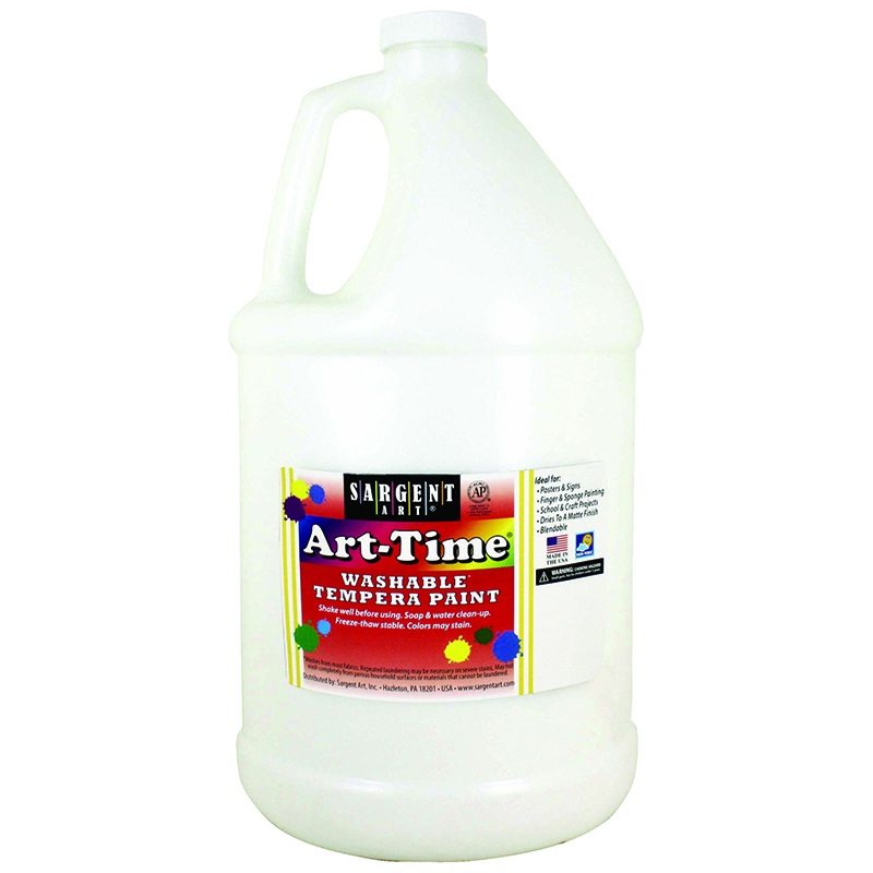 White Art-Time Washable Paint Glln