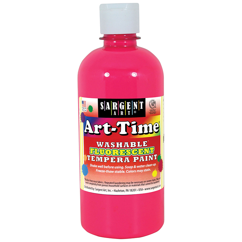Arttime Fluorescent Paint 16 Oz Pnk