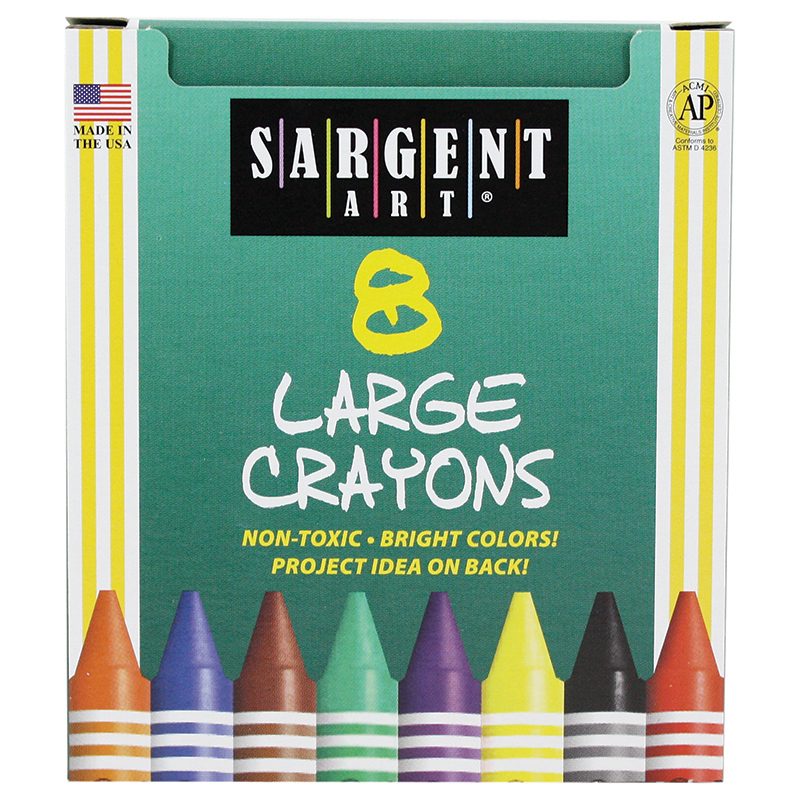 (12 Bx) Crayons Lrg Tuck Box 8 Per