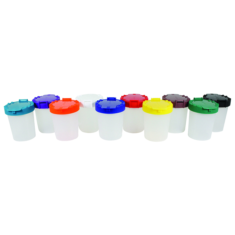 10ct No Spill Paint Cup Assortment