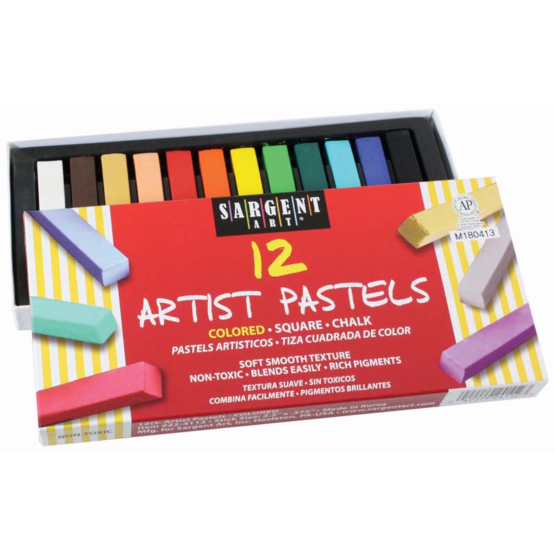 12ct Assorted Color Artists Chalk