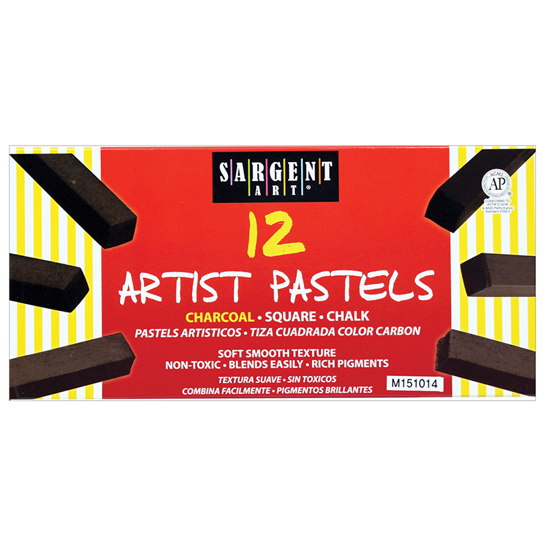 Sargent Art Sq Chalk 12 Charcoal