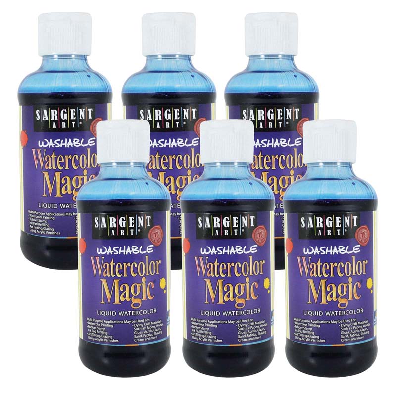 (6 Ea) Watercolor Magic Blue 8oz