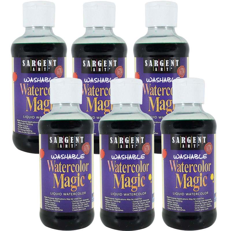 (6 Ea) Watercolor Magic Green 8oz
