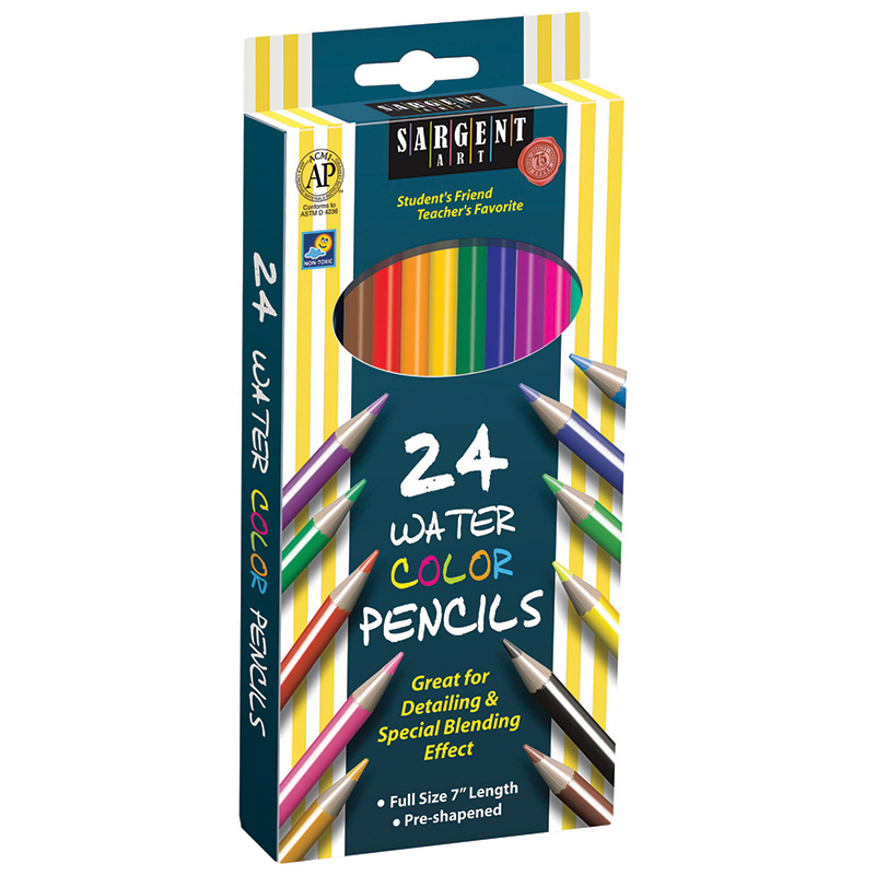 24ct Sargent Watercolor Pencil 7 In