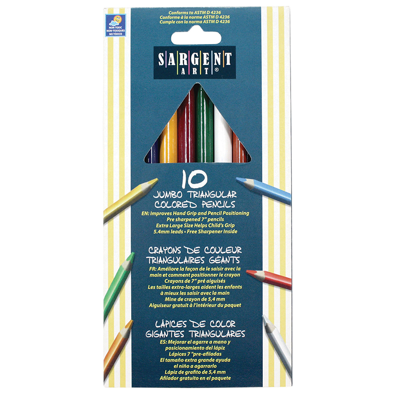 Easy Grip Triangle Colored 10-Set