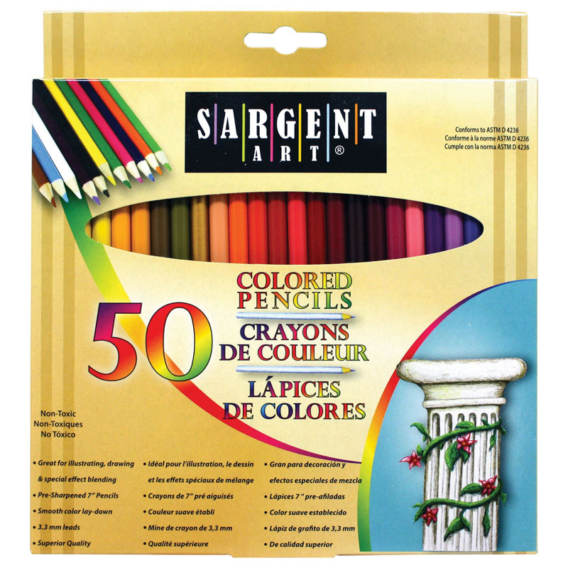 (3 Bx) Colored Pencils 50 Per Pk